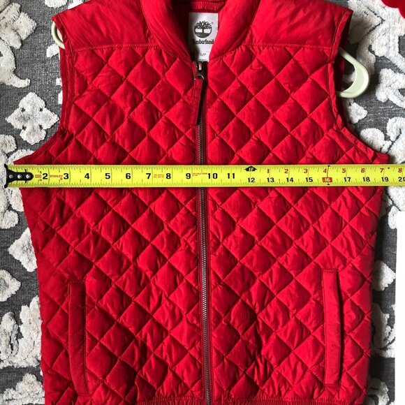 Timberland, Red, Quilted, Zippered, Elastic Waist, Nylon, Vest, Size: S/P - Picture 7 of 8
